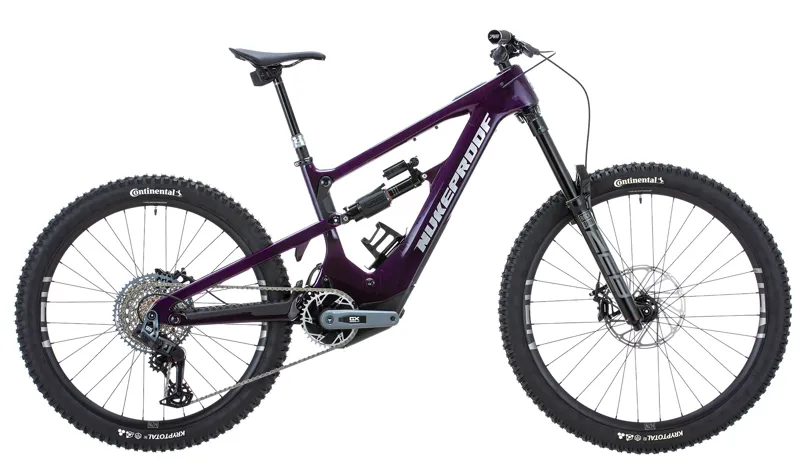 Nukeproof Megawatt 297 Pro Carbon E-Mountain Bike GX Eagle in Raw Purple